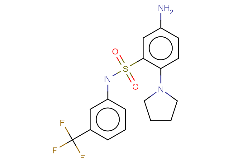 5-amino-2-(pyrrolidin-1-yl)-N-[3-(trifluoromethyl)phenyl]benzene-1-sulfonamide