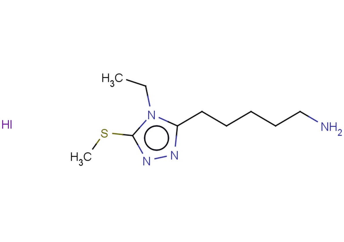 5-[4-ethyl-5-(methylsulfanyl)-4H-1,2,4-triazol-3-yl]pentan-1-amine hydroiodide