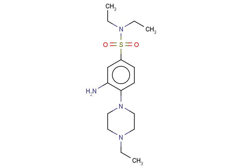 3-amino-N,N-diethyl-4-(4-ethylpiperazin-1-yl)benzene-1-sulfonamide