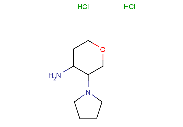 3-(pyrrolidin-1-yl)oxan-4-amine dihydrochloride