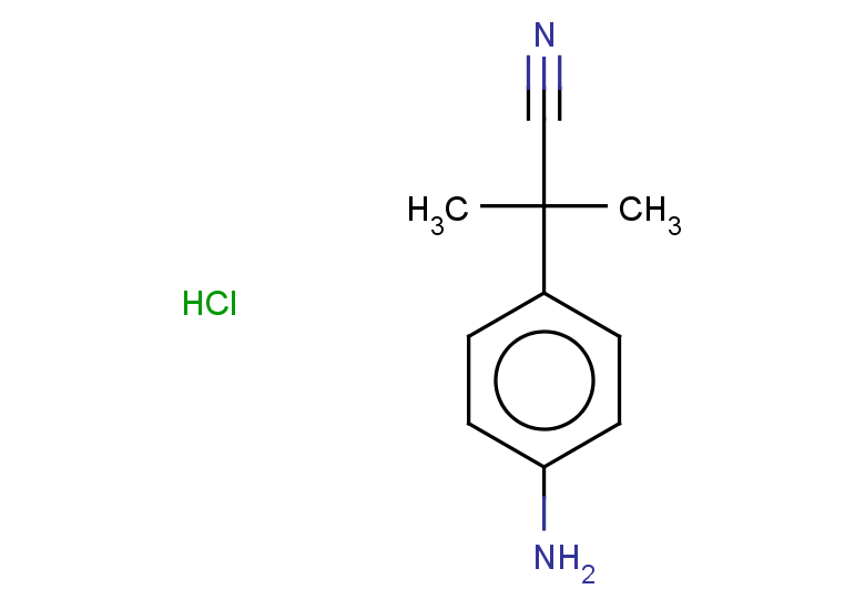 2-(4-aminophenyl)-2-methylpropanenitrile hydrochloride