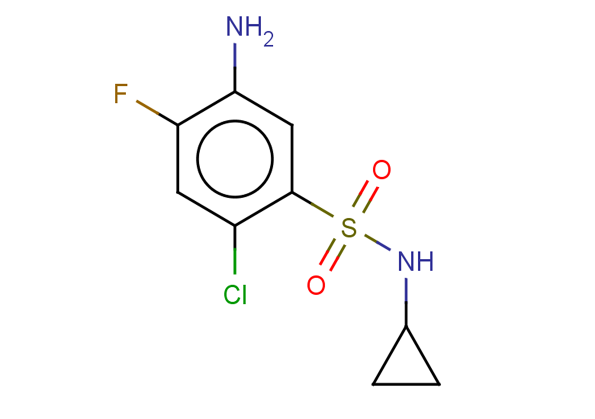 5-amino-2-chloro-N-cyclopropyl-4-fluorobenzene-1-sulfonamide