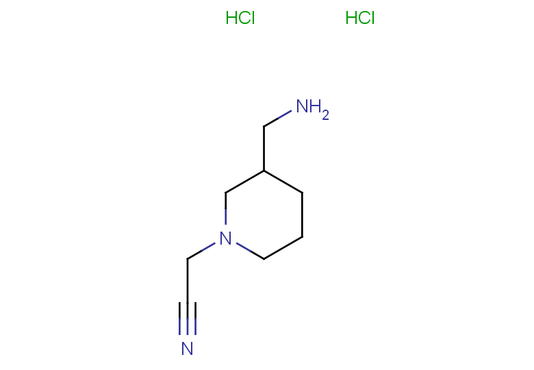 2-[3-(aminomethyl)piperidin-1-yl]acetonitrile dihydrochloride
