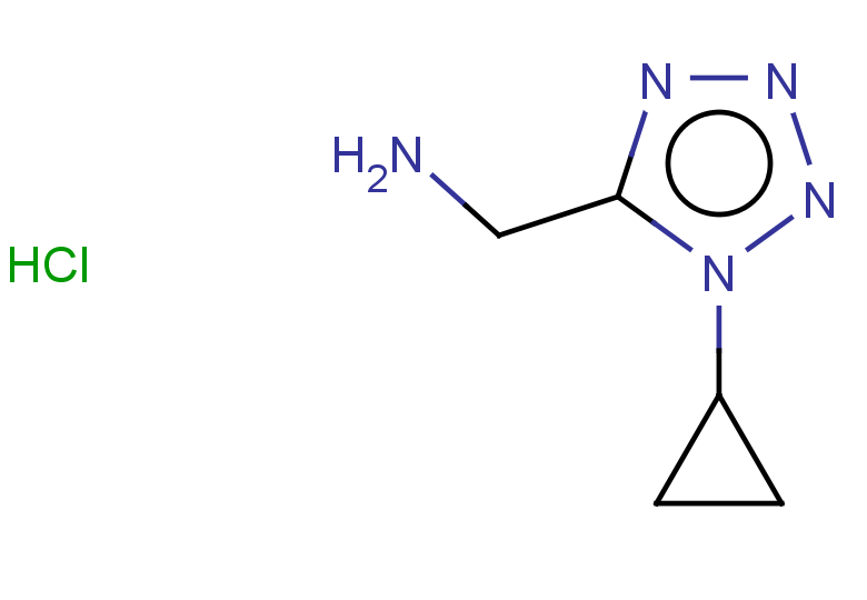 (1-cyclopropyl-1H-1,2,3,4-tetrazol-5-yl)methanamine hydrochloride