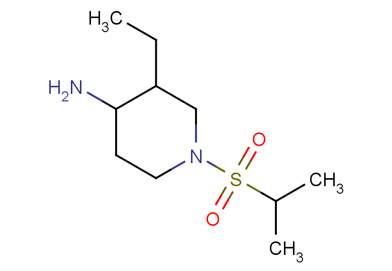 3-ethyl-1-(propane-2-sulfonyl)piperidin-4-amine, Mixture of diastereomers