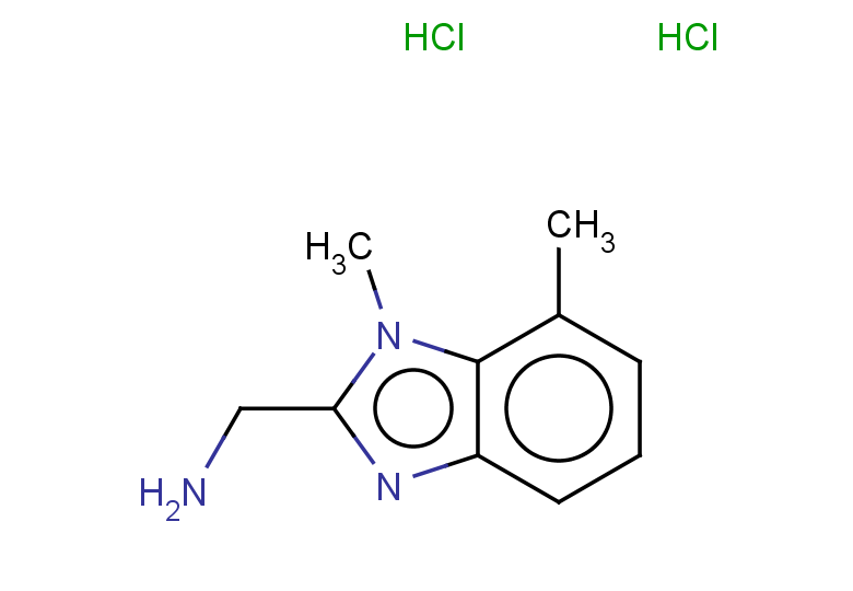 (1,7-dimethyl-1H-1,3-benzodiazol-2-yl)methanamine dihydrochloride
