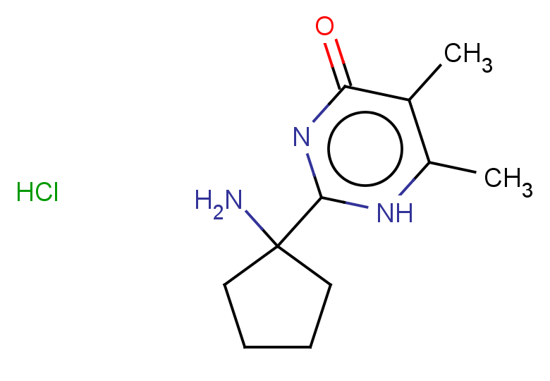 2-(1-aminocyclopentyl)-5,6-dimethyl-1,4-dihydropyrimidin-4-one hydrochloride