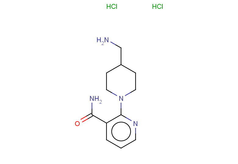 2-[4-(aminomethyl)piperidin-1-yl]pyridine-3-carboxamide dihydrochloride
