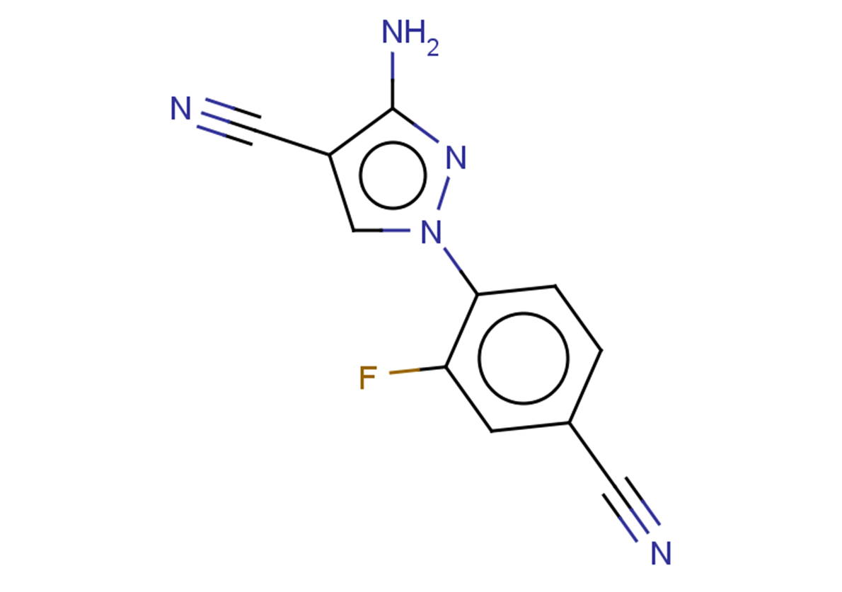 3-amino-1-(4-cyano-2-fluorophenyl)-1H-pyrazole-4-carbonitrile