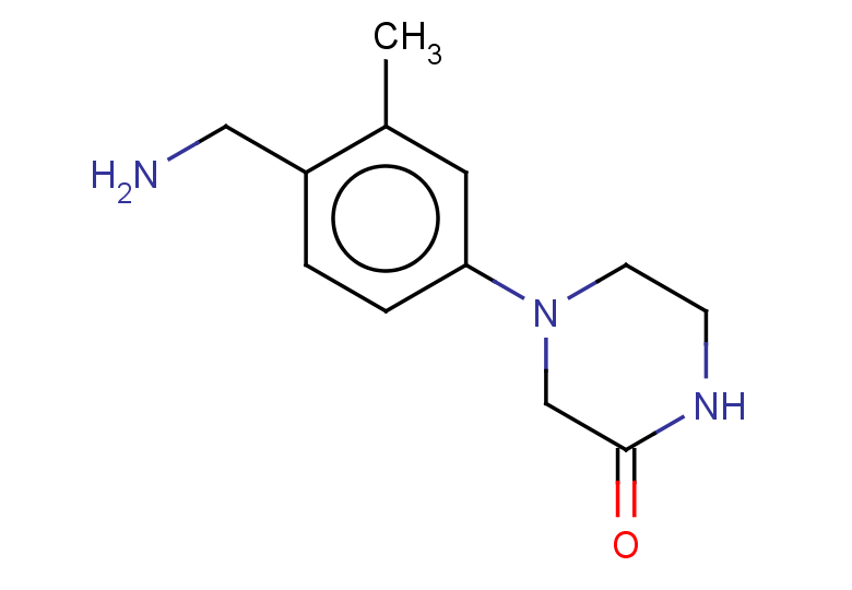 4-[4-(aminomethyl)-3-methylphenyl]piperazin-2-one