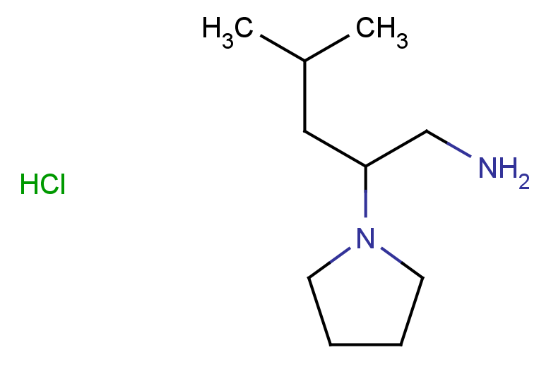 4-methyl-2-(pyrrolidin-1-yl)pentan-1-amine hydrochloride