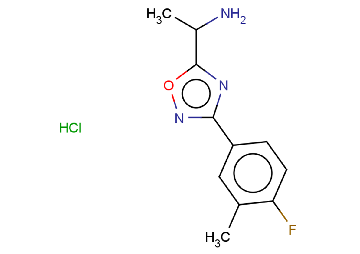 1-[3-(4-fluoro-3-methylphenyl)-1,2,4-oxadiazol-5-yl]ethan-1-amine hydrochloride