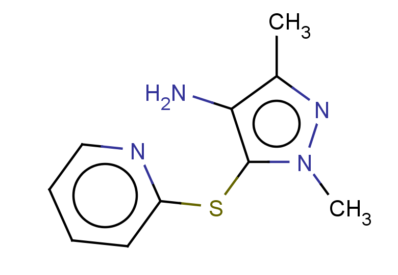 1,3-dimethyl-5-(pyridin-2-ylsulfanyl)-1H-pyrazol-4-amine