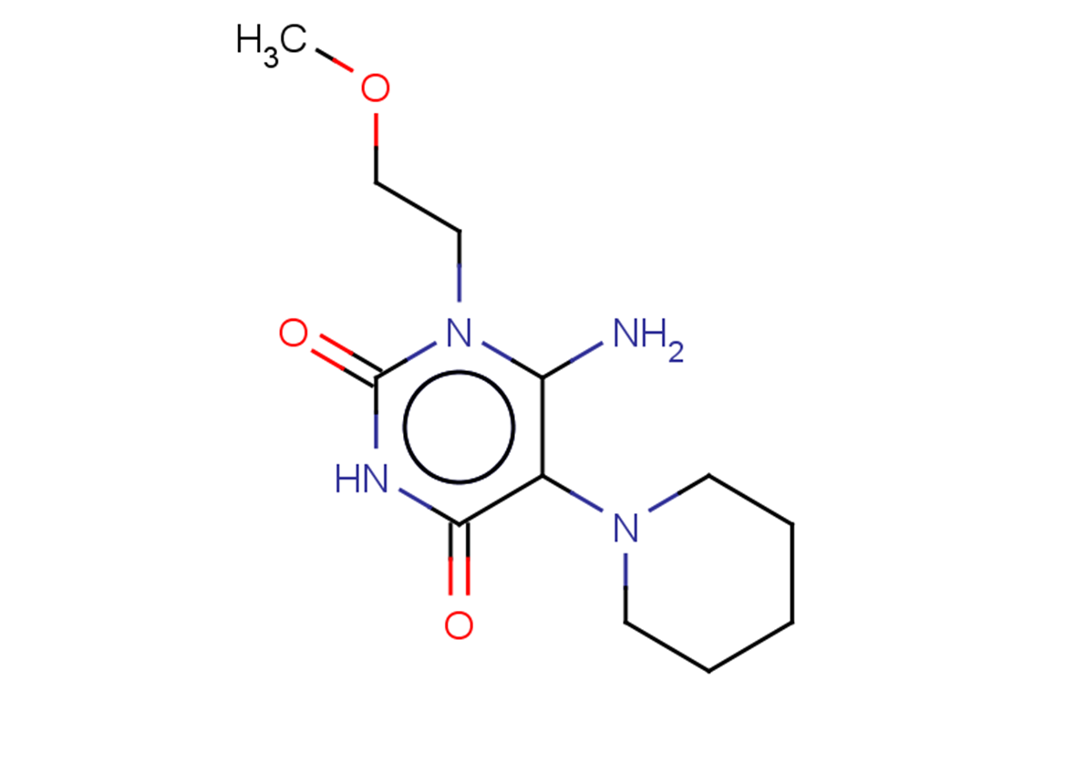 6-amino-1-(2-methoxyethyl)-5-(piperidin-1-yl)-1,2,3,4-tetrahydropyrimidine-2,4-dione