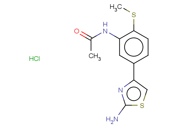 N-[5-(2-amino-1,3-thiazol-4-yl)-2-(methylsulfanyl)phenyl]acetamide hydrochloride