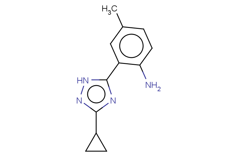 2-(3-cyclopropyl-1H-1,2,4-triazol-5-yl)-4-methylaniline