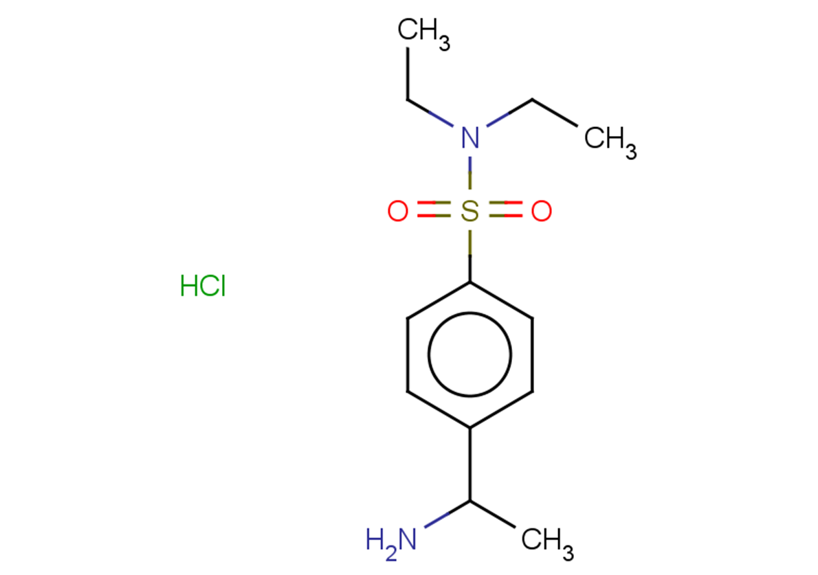 4-(1-aminoethyl)-N,N-diethylbenzene-1-sulfonamide hydrochloride