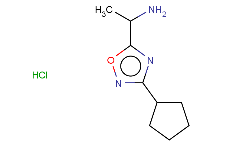 1-(3-cyclopentyl-1,2,4-oxadiazol-5-yl)ethan-1-amine hydrochloride