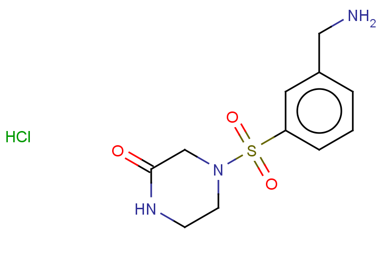 4-[3-(aminomethyl)benzenesulfonyl]piperazin-2-one hydrochloride