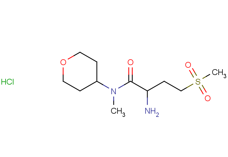 2-amino-4-methanesulfonyl-N-methyl-N-(oxan-4-yl)butanamide hydrochloride