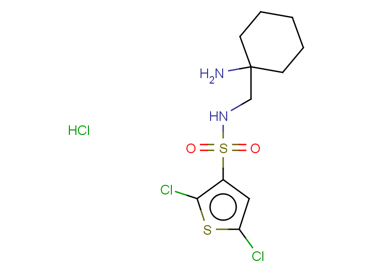 N-[(1-aminocyclohexyl)methyl]-2,5-dichlorothiophene-3-sulfonamide hydrochloride