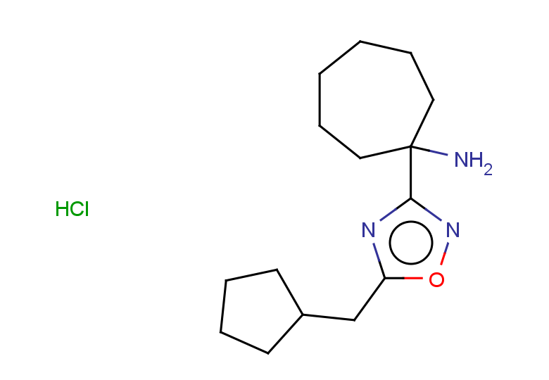 1-[5-(cyclopentylmethyl)-1,2,4-oxadiazol-3-yl]cycloheptan-1-amine hydrochloride