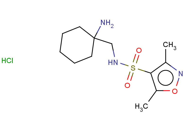 N-[(1-aminocyclohexyl)methyl]-3,5-dimethyl-1,2-oxazole-4-sulfonamide hydrochloride