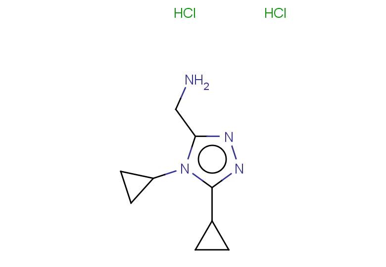 (dicyclopropyl-4H-1,2,4-triazol-3-yl)methanamine dihydrochloride