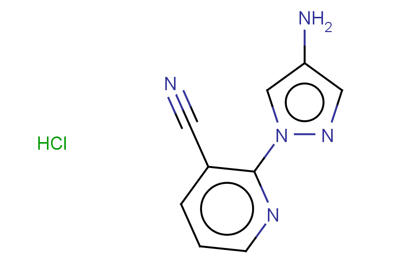 2-(4-amino-1H-pyrazol-1-yl)pyridine-3-carbonitrile hydrochloride