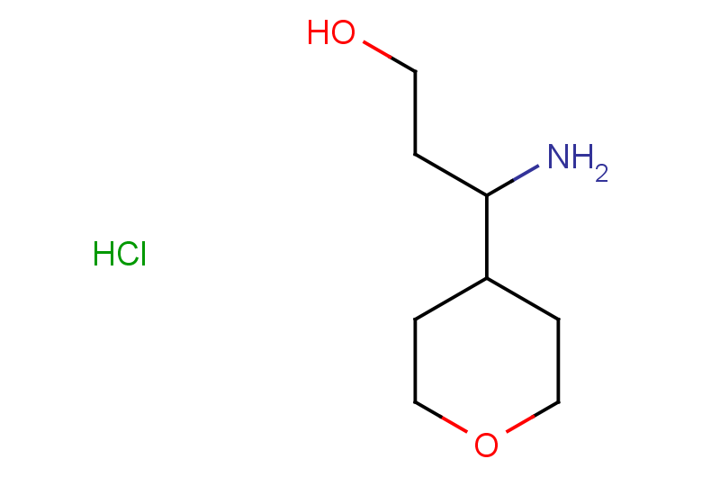 3-amino-3-(oxan-4-yl)propan-1-ol hydrochloride