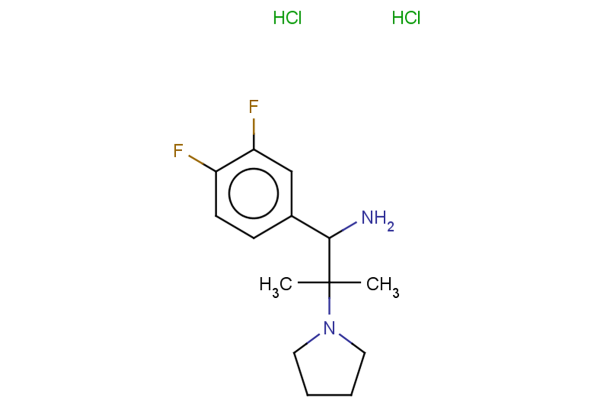 1-(3,4-difluorophenyl)-2-methyl-2-(pyrrolidin-1-yl)propan-1-amine dihydrochloride