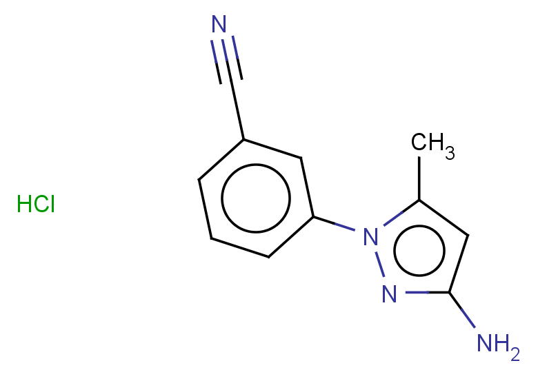 3-(3-amino-5-methyl-1H-pyrazol-1-yl)benzonitrile hydrochloride