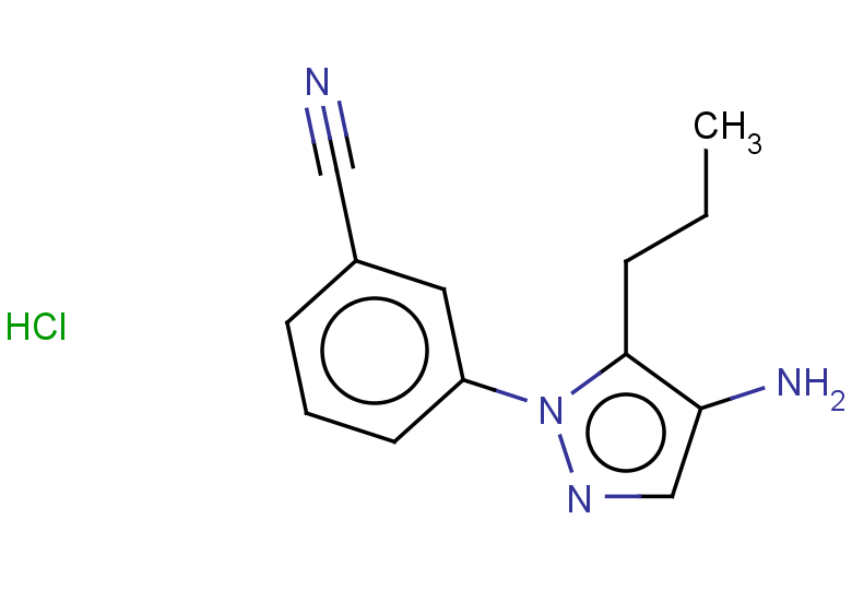 3-(4-amino-5-propyl-1H-pyrazol-1-yl)benzonitrile hydrochloride