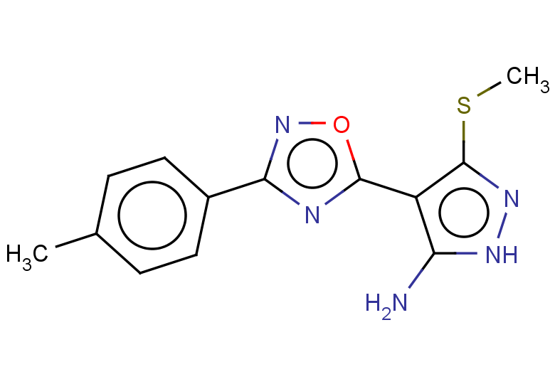4-[3-(4-methylphenyl)-1,2,4-oxadiazol-5-yl]-3-(methylsulfanyl)-1H-pyrazol-5-amine