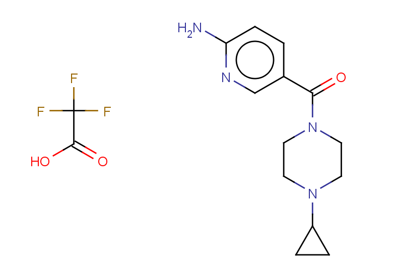 5-(4-cyclopropylpiperazine-1-carbonyl)pyridin-2-amine, trifluoroacetic acid
