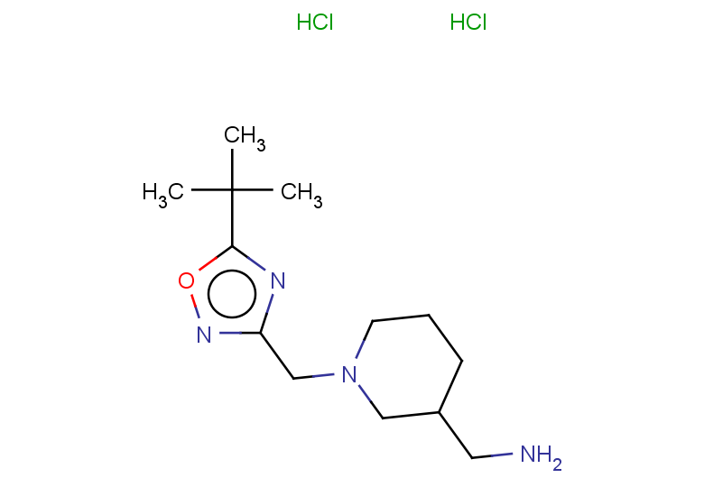 {1-[(5-tert-butyl-1,2,4-oxadiazol-3-yl)methyl]piperidin-3-yl}methanamine dihydrochloride