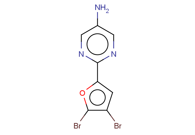2-(4,5-dibromofuran-2-yl)pyrimidin-5-amine