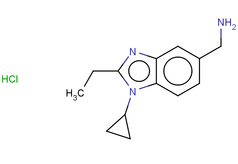 (1-cyclopropyl-2-ethyl-1H-1,3-benzodiazol-5-yl)methanamine hydrochloride