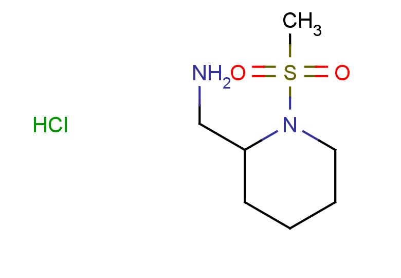 (1-methanesulfonylpiperidin-2-yl)methanamine hydrochloride