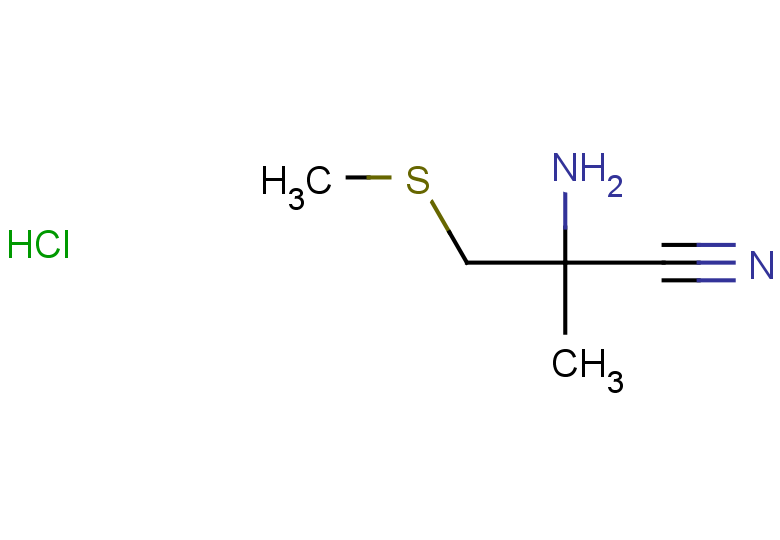 2-amino-2-methyl-3-(methylsulfanyl)propanenitrile hydrochloride