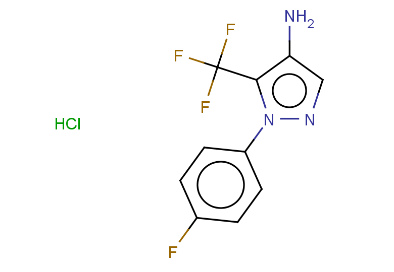 1-(4-fluorophenyl)-5-(trifluoromethyl)-1H-pyrazol-4-amine hydrochloride