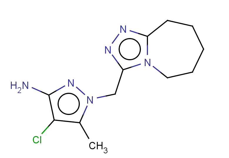 4-chloro-5-methyl-1-({5H,6H,7H,8H,9H-[1,2,4]triazolo[4,3-a]azepin-3-yl}methyl)-1H-pyrazol-3-amine