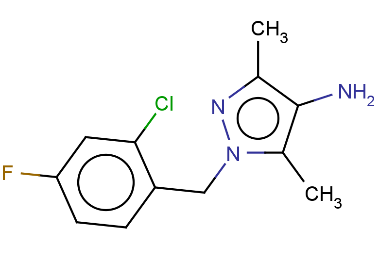 1-[(2-chloro-4-fluorophenyl)methyl]-3,5-dimethyl-1H-pyrazol-4-amine