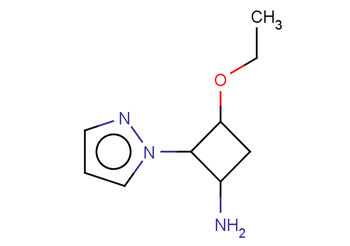 3-ethoxy-2-(1H-pyrazol-1-yl)cyclobutan-1-amine, Mixture of diastereomers