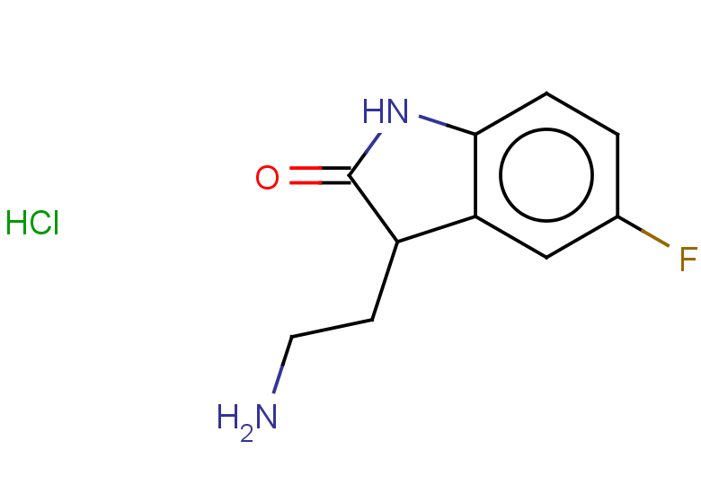 3-(2-aminoethyl)-5-fluoro-2,3-dihydro-1H-indol-2-one hydrochloride