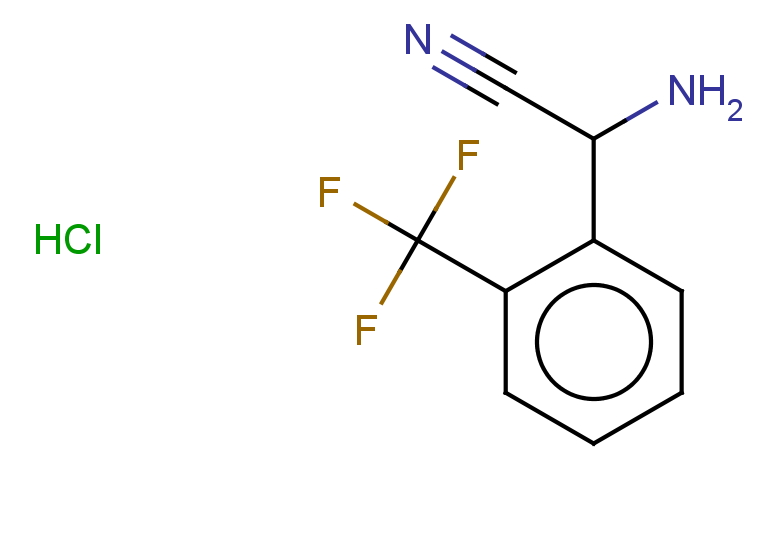 2-amino-2-[2-(trifluoromethyl)phenyl]acetonitrile hydrochloride