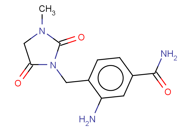 3-amino-4-[(3-methyl-2,5-dioxoimidazolidin-1-yl)methyl]benzamide