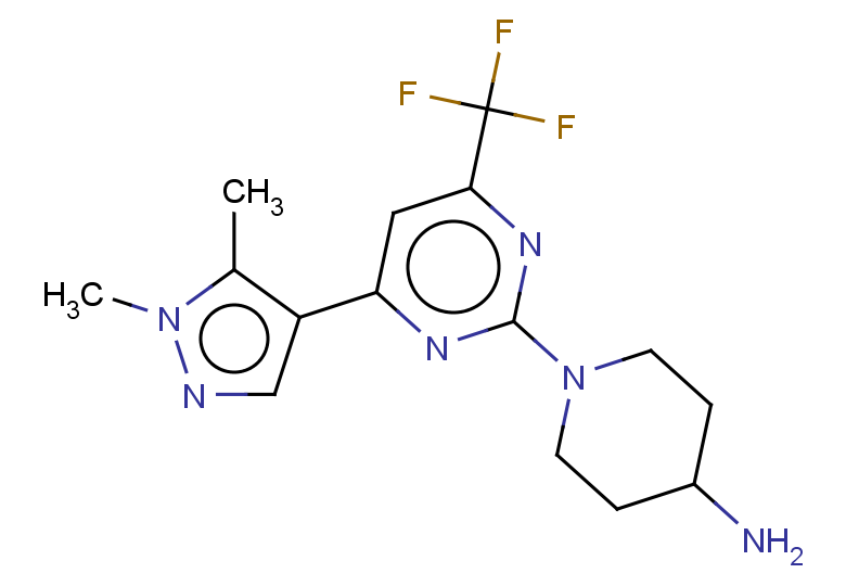 1-[4-(1,5-dimethyl-1H-pyrazol-4-yl)-6-(trifluoromethyl)pyrimidin-2-yl]piperidin-4-amine