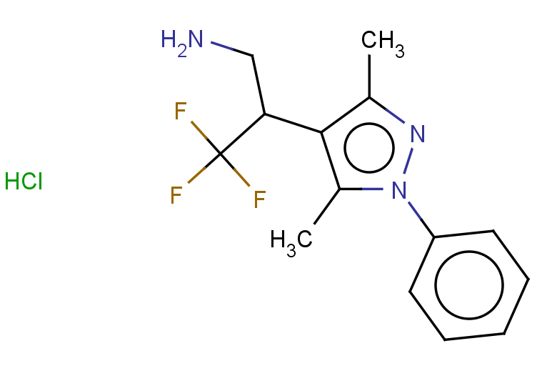 2-(3,5-dimethyl-1-phenyl-1H-pyrazol-4-yl)-3,3,3-trifluoropropan-1-amine hydrochloride