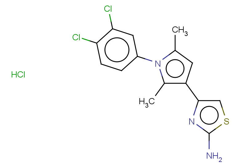 4-[1-(3,4-dichlorophenyl)-2,5-dimethyl-1H-pyrrol-3-yl]-1,3-thiazol-2-amine hydrochloride